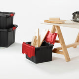 Sterilite 6-Pack 12 Gallon Hinged Lid Industrial Tote, Heavy-Duty Plastic Organizer - Stackable Multipurpose Home Storage Bins with Contoured Handles for Garage, Basement or Attic Organization Sterilite