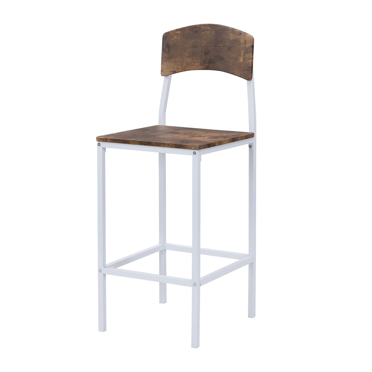 Merax Farmhouse 5-Piece Counter Height Drop Leaf Dining Table Set with Dining Chairs for 4, White Merax