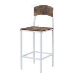 Merax Farmhouse 5-Piece Counter Height Drop Leaf Dining Table Set with Dining Chairs for 4, White Merax