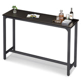 ODK 55 Inch Bar Table, Bar Height Pub Table, Counter Height Bar Table, Rectangular High Top Kitchen & Dining Counter Tables with Sturdy Legs & Easy-to-Clean Top, Indoor use, Black ODK