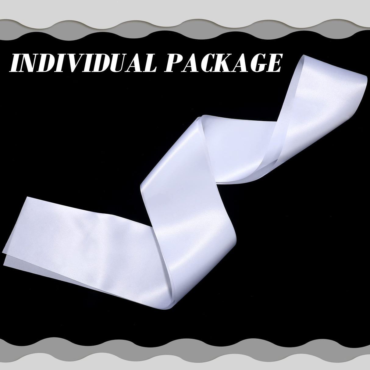 24 Packs Blank Satin Sashes Bulk Blank Custom Sashes to Decorate Party Plain Sash DIY Sashes for Pageants Bride Bridal Shower Beauty Pageant Graduation Wedding Birthday bachelorette Party(White) Geyoga