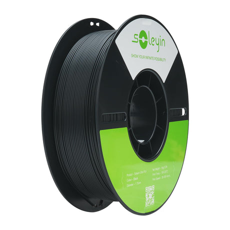 Cregrant3D Soleyin Filament 1.75mm Ultra PLA Filament for 3D Printing High Speed 30-300mm/s Accuracy +/- 0.02mm, 1kg Spool (2.2lbs), Fit Most FDM 3D Printer, Soleyin by Creality Filament, PLA Black Cregrant3D