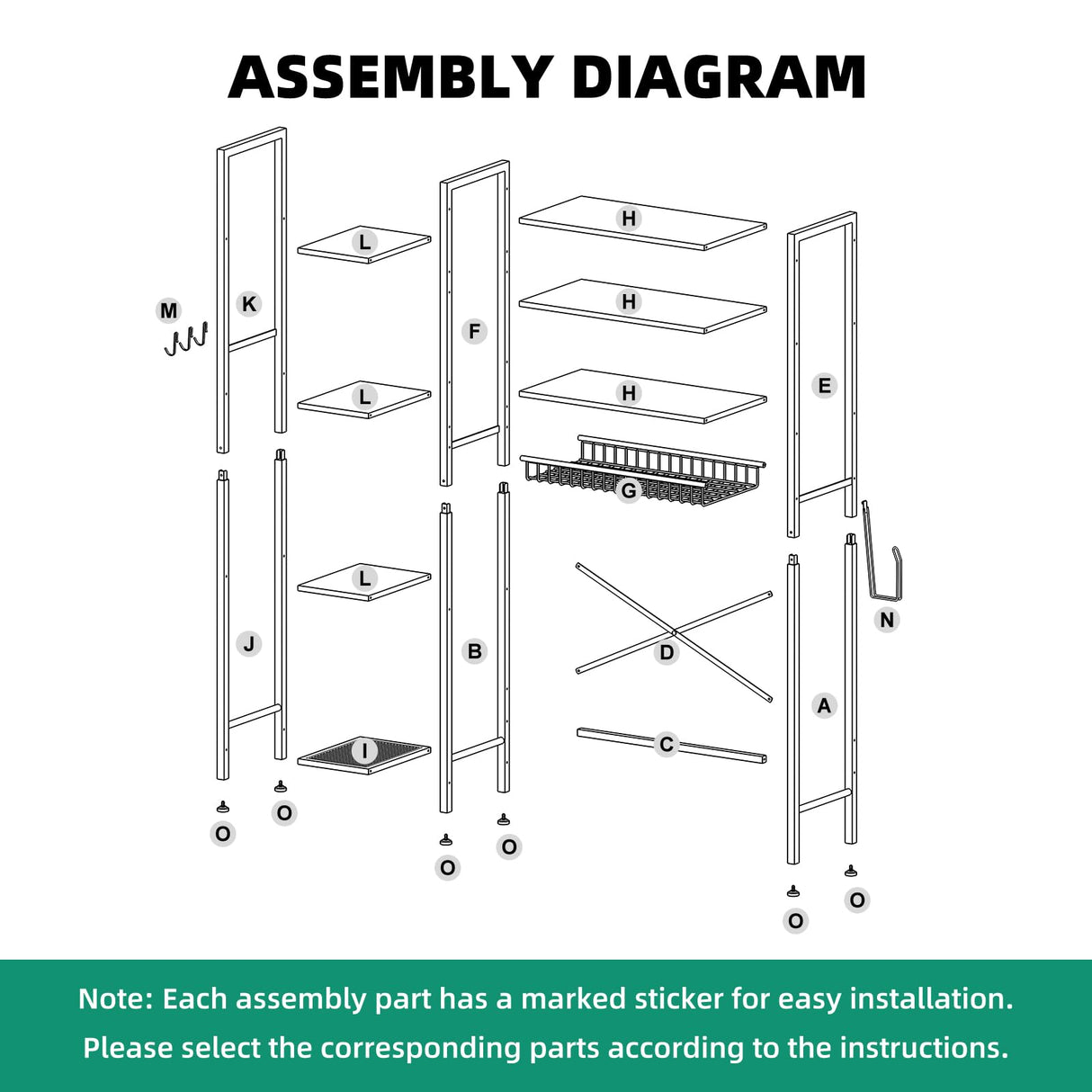 Kalrin Over The Toilet Storage Rack with Extra Side Shelves, 4-Tier Bathroom Over Toilet Storage with Adjustable Shelf & Drain Basket, Freestanding Bathroom Organizer for Balcony, Laundry(Pure Black) Kalrin