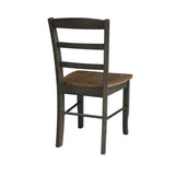 IC International Concepts International Concepts Set of 2 Madrid Ladderback Chairs, Hickory/Washed Coal IC International Concepts