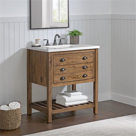 Martin Svensson Home Monterey 31" Wood Single Bathroom Vanity Natural Brown Martin Svensson Home