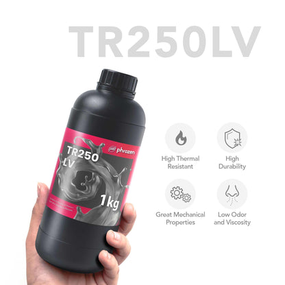 phrozen High Temp 3D Printer Resin [TR250LV], Functional Resin HDT80 °C 405nm DLP LCD UV-Curing Photopolymer Resin for Prototyping, Ducting, Molding, High Precision Printing (1KG)