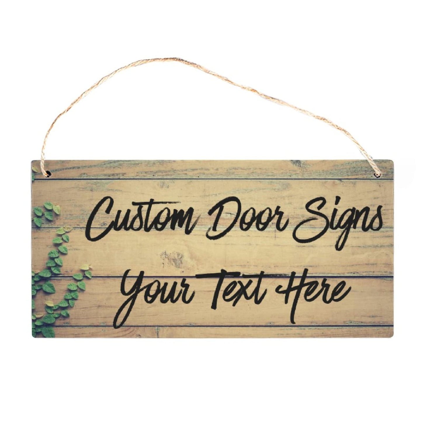 Custom Wooden Signs with Your Text Personalized Welcome Front Door Plate Garden Family Cave Bar Cafe Decor Gifts - WoodArtSupply