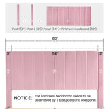SHA CERLIN Queen Bed Frame/Velvet Upholstered Platform Bed Frame with Headboard/Strong Wood Slats Support/Mattress Foundation/No Box Spring Needed - Pink SHA CERLIN