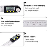 Delgada Digital Angle Ruler and Stainless Steel Digital Angle Finder or Digital Protractor with Zeroing and Locking Function Battery Included 12Inches/300mm Delgada