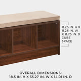 ClosetMaid 1570 Cubeicals 3-Cube Storage Bench, 14.01"D x 35.27"W x 18.5"H, Espresso ClosetMaid