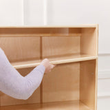 ECR4Kids Classic Bookcase, 60in, Adjustable Bookshelf, Natural ECR4Kids