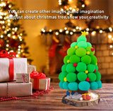 juyght Christmas DIY Craft Kits - Air Dry Clay Craft Set Creative Modeling Kit for Indoor Decor & Handmade Ornaments Gift for Christmas Gifts & Holiday Activities (Christmas Tree) juyght