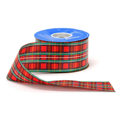Berwick 2-1/2-Inch Wide by 50 Yard Spool Tartan Holiday Craft Ribbon, Red BERWICK