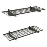 Hyloft 00651 2-Pack Heavy Duty Steel Wall Garage Shelving, 45-Inch X 15-Inch Wall Mounted Shelves for Garage Storage, Low-Profile Brackets, Max Shelf Load 200 Pounds, Hammertone HyLoft