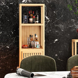 JUSTHERE Freestanding Bamboo Bathroom Storage Cabinet with Doors and 3 Shelves JUSTHERE