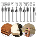 HSS Router Dremel Bits and Router Bit Set 1/8"(3mm) Shank for Power Rotary Tools Accessories for DIY Woodworking, Carving, Edge Treatment Grooving Wood, Drilling Rongon