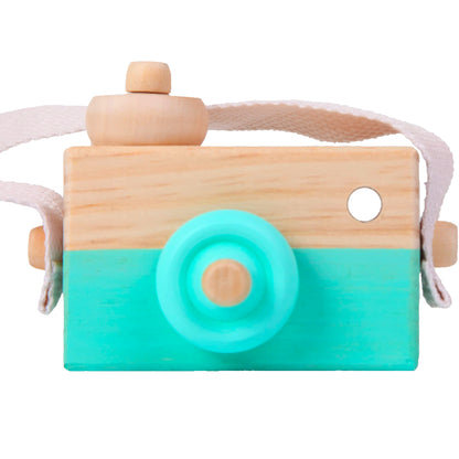 Montessori Mama Wooden Toy Camera – Premium Quality Aesthetic Baby Toys Pretend Play Prop for Kids with Neck Strap and Look-Through Viewfinder - Montessori Toys for 1 Year Old +