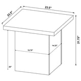 Coaster Home Furnishings Zetta Square Living Room End Table Sofa Side Table Engineered Eco-Friendly Wood Look Laminate Veneer Rustic Farmhouse Mango Brown 708067 Coaster Home Furnishings