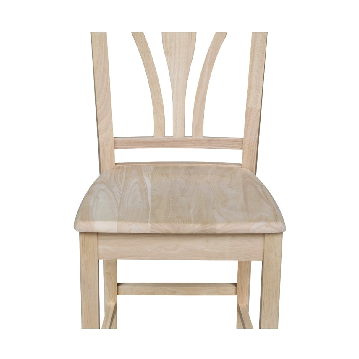 International Concepts 24-Inch FanBack Stool, Unfinished IC International Concepts