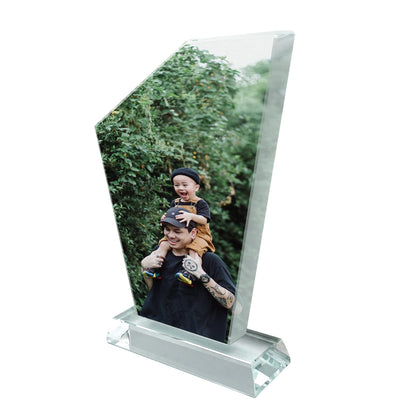 YGFRSTO Crystal Sublimation Blanks Sublimation Glass for Custom Picture Photo Frame, Award Plaque, Crystal Tabletop Decor, In-Loving Memory Sublimatin Printing Products (Irregular)