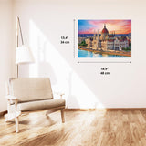 Trefl Parliament, Budapest, Hungary 500 Piece Jigsaw Puzzle Red 19"x13" Print, DIY Puzzle, Creative Fun, Classic Puzzle for Adults and Children from 12 Years Old Trefl