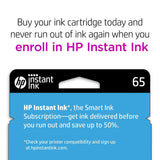 HP 65 Tri-color Ink Cartridge | Works with HP AMP 100 Series, HP DeskJet 2600, 3700 Series, HP ENVY 5000 Series | Eligible for Instant Ink | N9K01AN HP