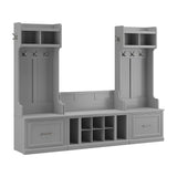 kathy ireland Home by Bush Furniture Woodland 69-Inch Entryway Storage Set with 6 Shelves, Cape Cod Gray (WDL012CG) Bush Business Furniture