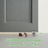 Large Door Stopper - Metal Door Wedge, Tall Door Stopper, Spring Rubber for Extra Strong Grip (Silver, 1 Pack) MAOBUYOU