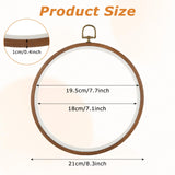 LOYORTY 10PCS Round Embroidery Hoops 8 Inch Imitated Wood Embroidery Frame Plastic Display Frame Ring Cross Stitch Hoops LOYORTY