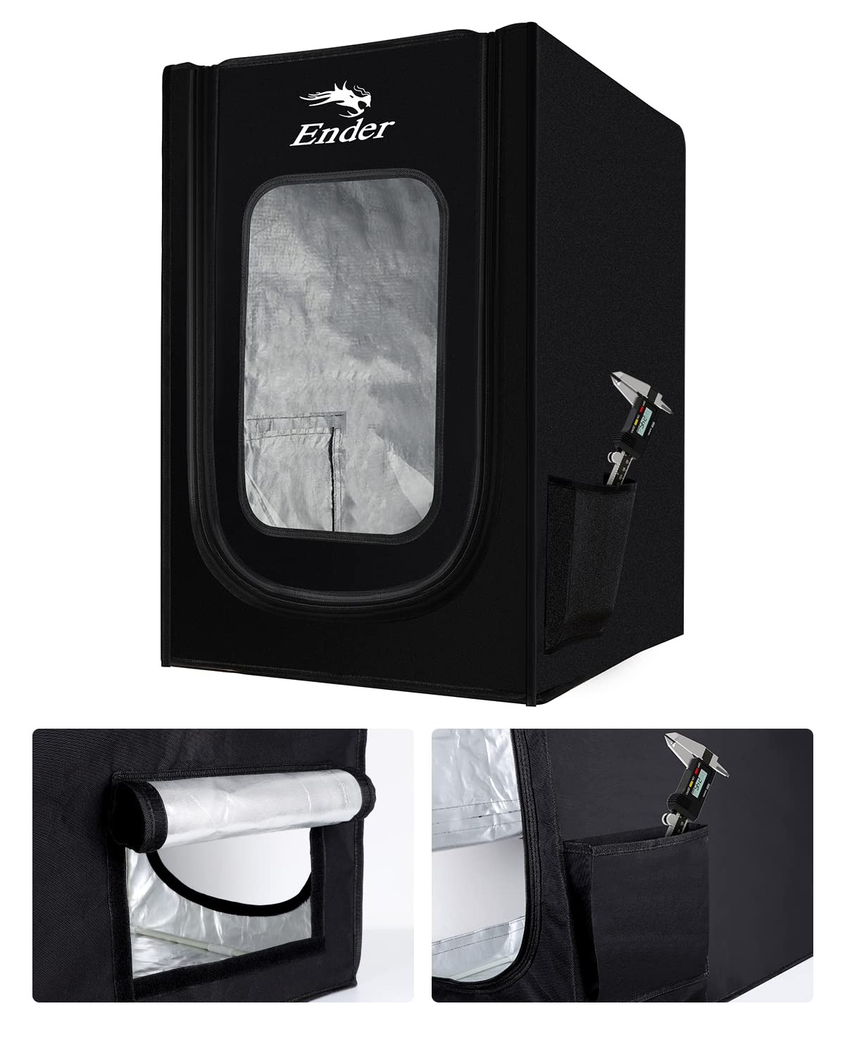 Creality Official 3D Printer Enclosure Fireproof and Dustproof Tent Constant Temperature Protective Cover Storage 480*600*720mm for Ender 3/Ender 3V2/Ender 3S/S1/S1 Pro/Ender 3Pro/Ender 3 Neo/3 V2 Neo Creality