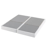ZINUS No Assembly Metal Box Spring, 7.5 Inch White Mattress Foundation, Sturdy Metal Structure, Split King Zinus