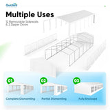 Quictent 20x40ft Party Tent Heavy Duty Outdoor Wedding Event Shelters Upgraded Galvanized Canopy Commercial Tent with Removable Sidewalls & 7 Storage Bags Quictent