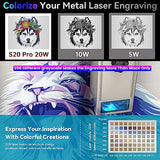 ATOMSTACK S20 PRO Laser Engraver with Air Assist Kits, Laser Class 4, 20000mW Output Laser Power, High Precision Laser Engraving Machine, Laser Cutter for Thick Wood and 0.05mm Stainless Steel ATOMSTACK