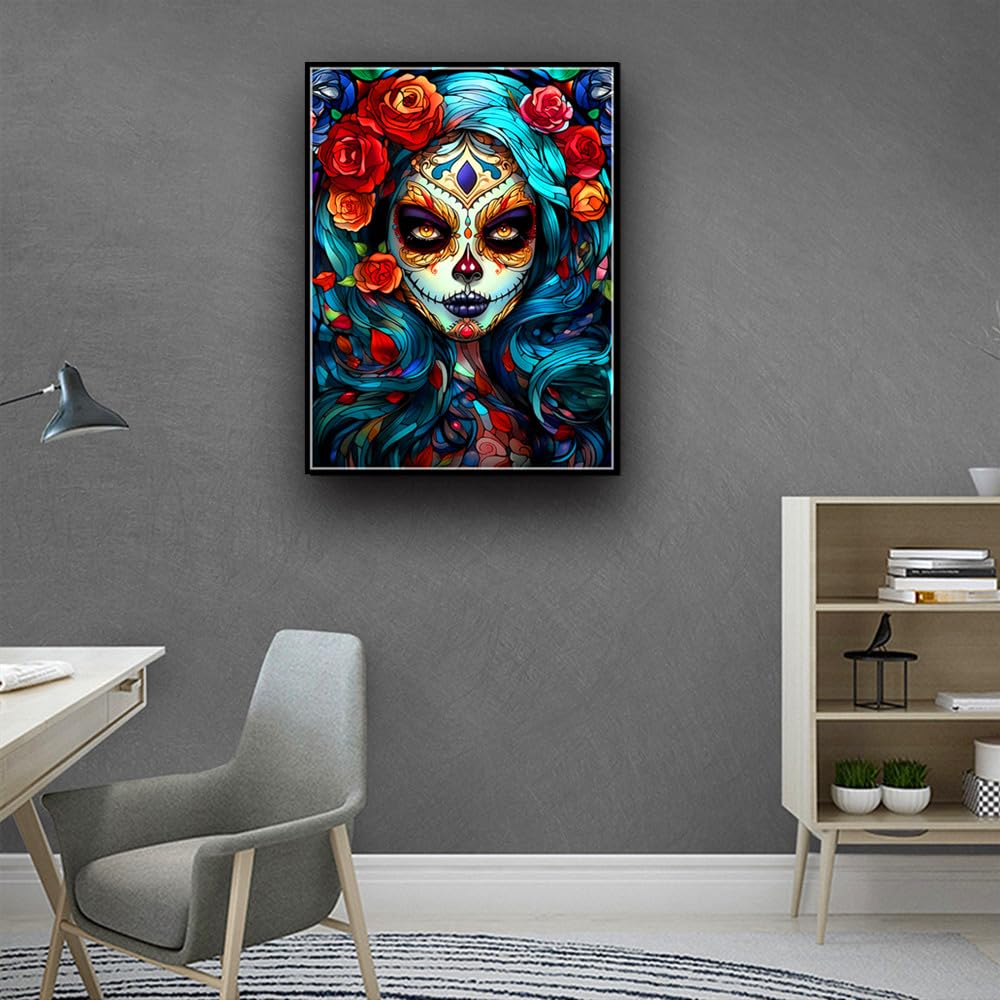 5D Diamond Painting Kit, Enchanted Waterfall Garden with Blue Butterflies, Full Drill Crystal Rhinestone Embroidery Art, Nature Scene (Modern) MMAHD