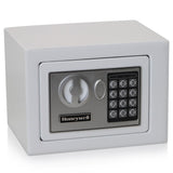 Honeywell Safes & Door Locks - Bolt Down Small Safe Box with Digital Lock for Home - Steel Security Electronic Lock Box - Cabinet & Door Design Safe with 2 Keys - 0.17-Cubic Feet - White - 5005W Honeywell Safes & Door Locks