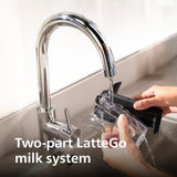 PHILIPS 4400 Series Fully Automatic Espresso Machine – 12 Hot & Iced Coffees, Quick-to-Clean LatteGo Milk System, SilentBrew, QuickStart, Ceramic Grinder, Black Chrome (EP4444/90) Philips Kitchen Appliances