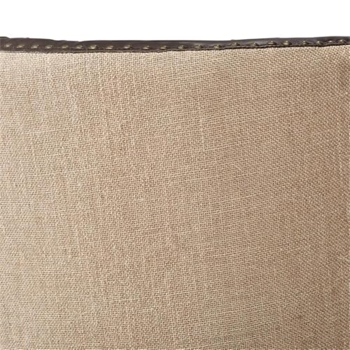 Tommy Hilfiger Dorset Leather Club Chair, Brass Nailhead Accent Trim, High Back Reading Armchair, Traditional Living Room Furniture, Chesterfield Brown Tommy Hilfiger