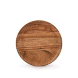 Samhita Acacia Wood Round Wood Plates Set of 4, Easy Cleaning & Lightweight for Dishes Snack, Dessert.(7" x 7" x 1") Samhita