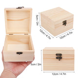 GNIEMCKIN 10 Pack Wooden Box, Unfinished Unpainted Wood Boxes for Crafts, DIY Projects, and Jewelry Storage (4.7x4.7x3.15 inch) GNIEMCKIN