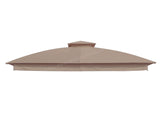 Canopy Top for Garden Treasures 10 ft x 10 ft Brown Metal Square Semi- Gazebo Model #L-GZ038PST-F (Tan) (Fabric TOP ONLY) APEX GARDEN