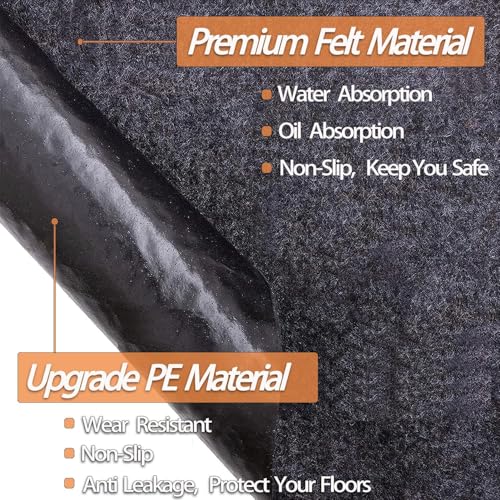 10 x 12 FT Outdoor Storage Shed Mat, Waterproof Storage Shed Flooring Mat, Anti-Slip Patio Furniture Floor Scratch Prevention Mat, Dustproof Outdoor Carport Mat Ahpuhtan