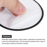 MECCANIXITY 8pcs Sublimation Patch Blank, 6cm/2.36" Fabric Iron-on Blank Heat Transfer Repair Patch for DIY Crafts Caps Clothes Shoes Bags Uniforms, White MECCANIXITY
