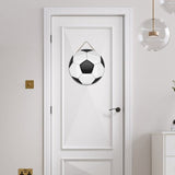 Wooden Sign Soccer Ball Family Sign Wall Hanging Personalized Name Rustic Farmhouse Wood Signs Hanging Wooden Sign Shop Store Salon 12x12in Round Wodevor