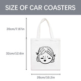 OKBA 10 PCS Sublimation Tote Bag,Sublimation Canvas Bags Bulk, Scrawl Shopping Bag， Blank Canvas Tote Bags for DIY Craft and Decorative Craft 10.2 * 12.6 inches(26 * 32cm). (White) OKBA