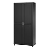 Systembuild Evolution Kendall 36" Utility Storage Cabinet, Black SystemBuild