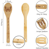 Butterfly Wooden Cooking Spoons Set of 5,Butterfly Gift,Butterfly Lovers Gifts,Butterfly Kitchen Decor,Bamboo Cooking Spoons Farmhouse Housewarming Wedding Mom Cooking House Closing Father's Day Gift TULUNAYN