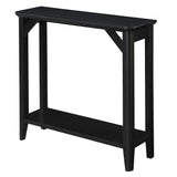 Convenience Concepts Winston Hall Table with Shelf, Black Convenience Concepts