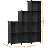 HOMIDEC Closet Organizers and Storage, 9 Cube Storage Organizer, Portable Closet Organizer Storage Cubes Shelves for Clothes, Bedroom, Closet, Wardrobe, Kids Room, Bathroom, Black HOMIDEC