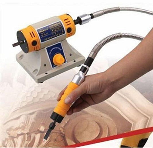 YUCHENGTECH Electric Wood Chisel Carving Tool Electric Woodworking Chisel Machine (Host +Chisel + shaft) - WoodArtSupply