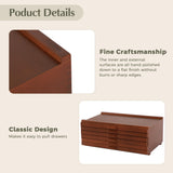 VISWIN 6-Drawer Art Supply Storage Organizer, Beech Wood Artist Storage Box with Removable Dividers, Portable Art Box for Paints, Brushes, Pencils, Pens, Pastels - Walnut VISWIN